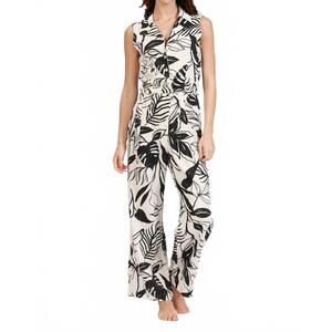 NEW SALTY WEEKEND palm collared jumpsuit in riviera